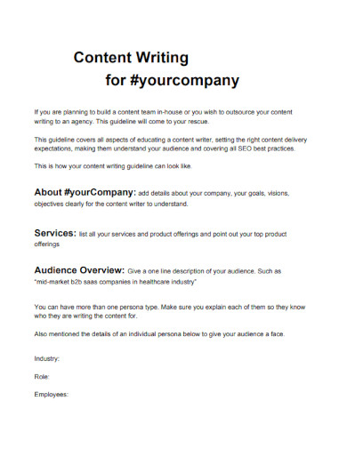 Company Content Writing
