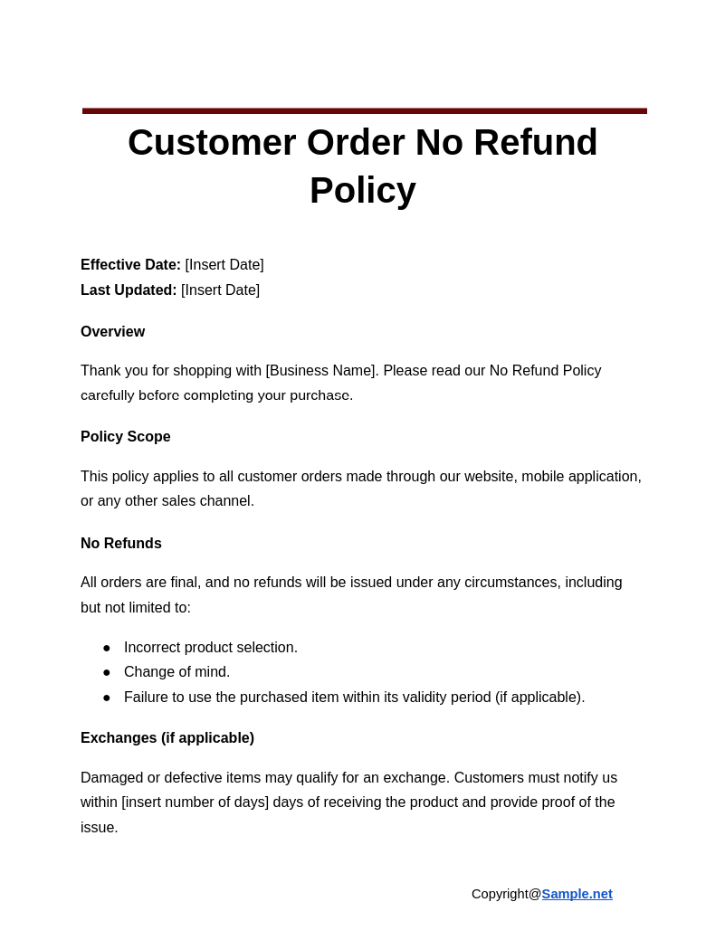 Customer Order No Refund Policy Google Docs 12 03 2024 04 01 PM