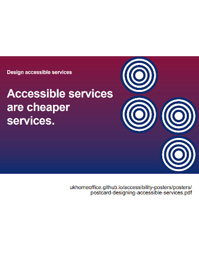 Design Accessible Services Postcards
