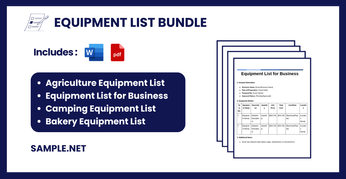 equipment list bundle