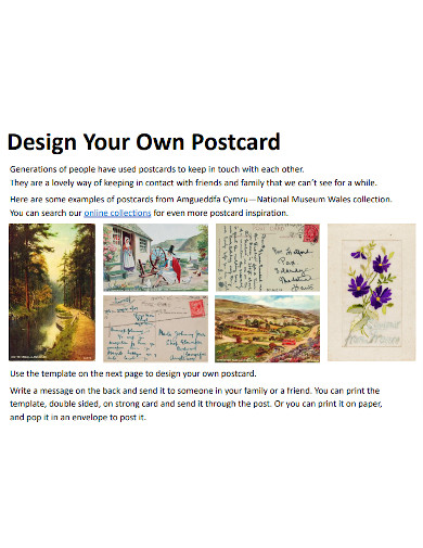 Postcard Design Format