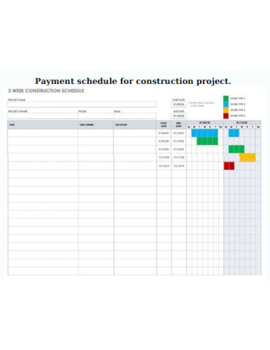 Basic Construction Payment Schedule