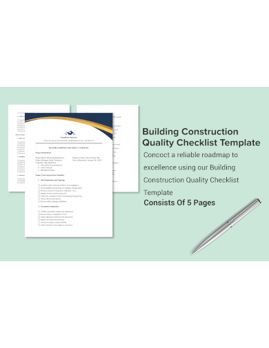 Building Construction Quality Checklist