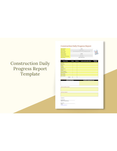 Construction Daily Progress Report