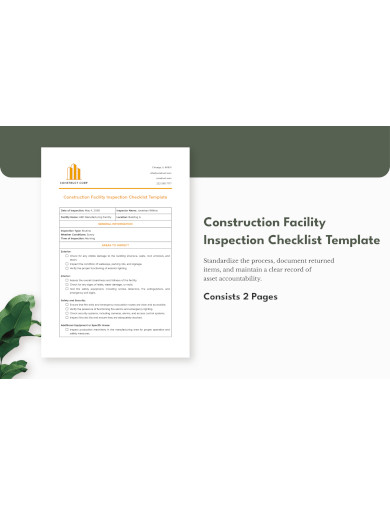 Construction Facility Inspection Checklist