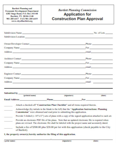 Construction Plan Approval