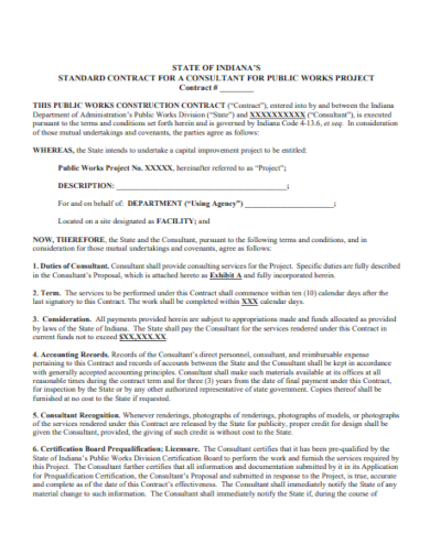 Construction Project Consultant Agreement