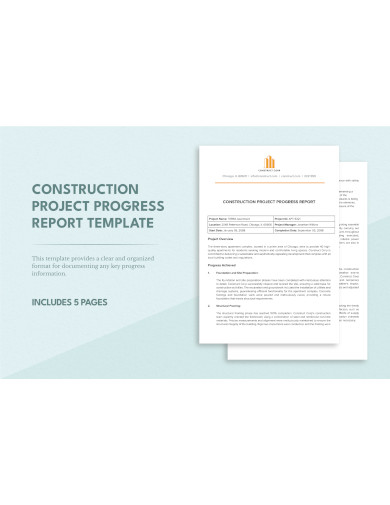 Construction Project Progress Report