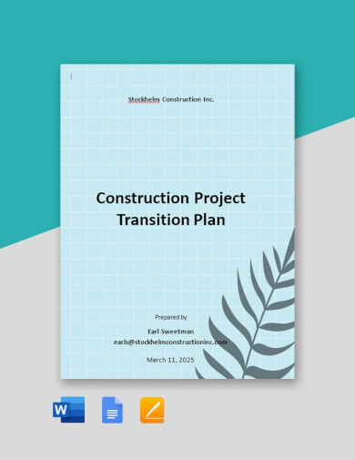 Construction Project Transition Plan