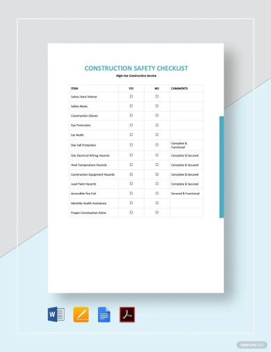 Construction Safety Checklist