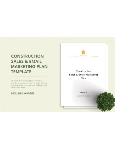 Construction Sales Email Marketing Plan