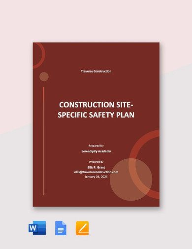 Construction Site Specific Safety Plan