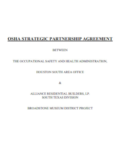 Construction Strategic Partnership Agreement