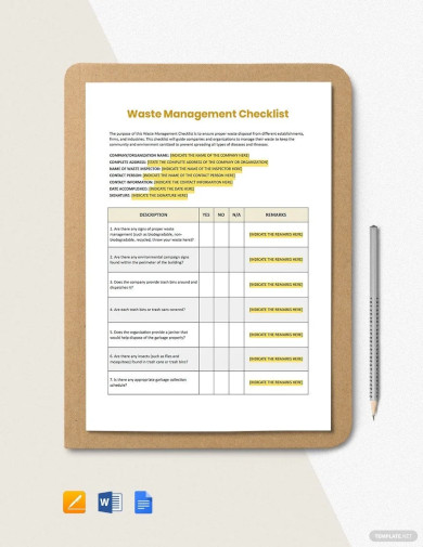 Construction Waste Management Checklist