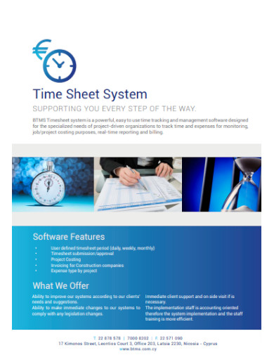 Daily Construction Timesheet Flyer