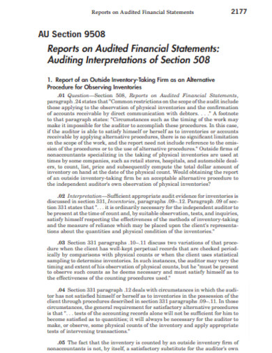 Editable Nonprofit Audit Report