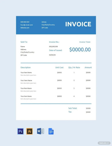 Generic Commercial Invoice