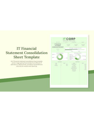 IT Financial Statement Consolidation Sheet
