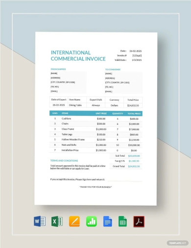 International Commercial Invoice