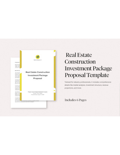 Real Estate Construction Investment Package Proposal