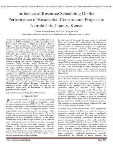 Residential Performance Construction Schedule