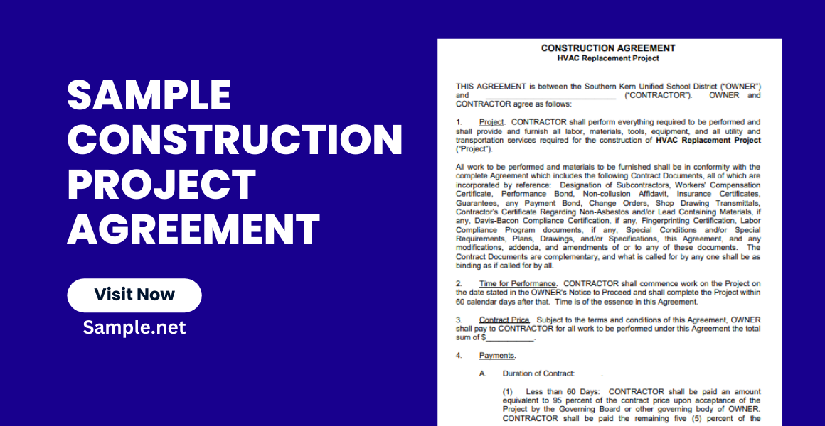 25+ SAMPLE Construction Project Agreement in MS Word