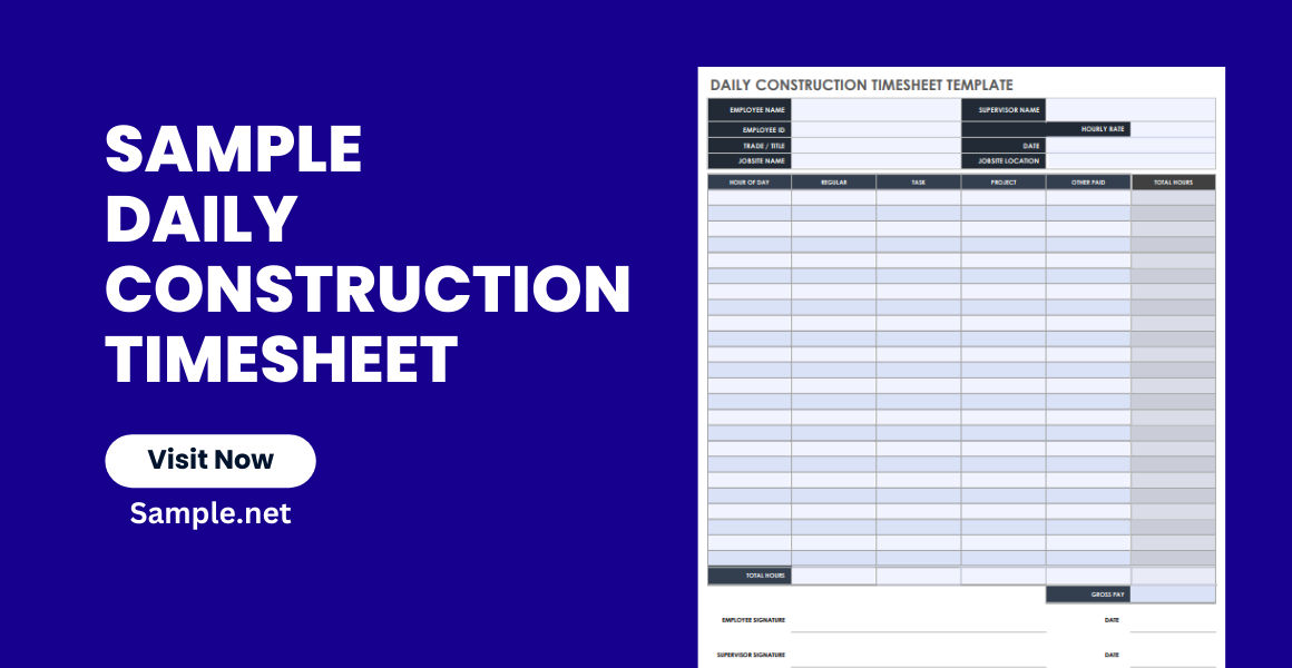 sample daily construction timesheet