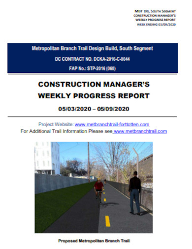 Weekly Construction Manager Report