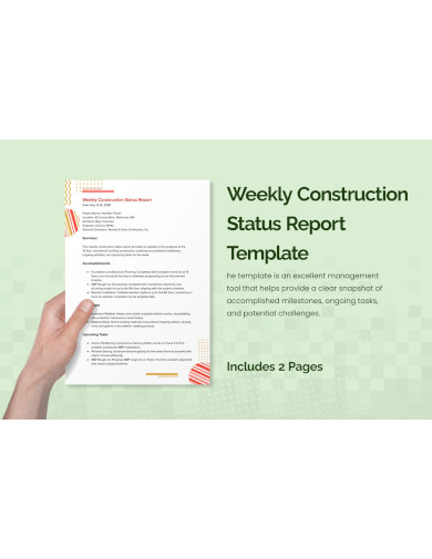 Weekly Construction Status Report