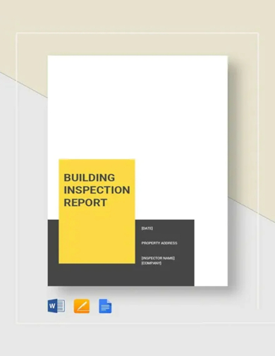 Building Inspection Report Template