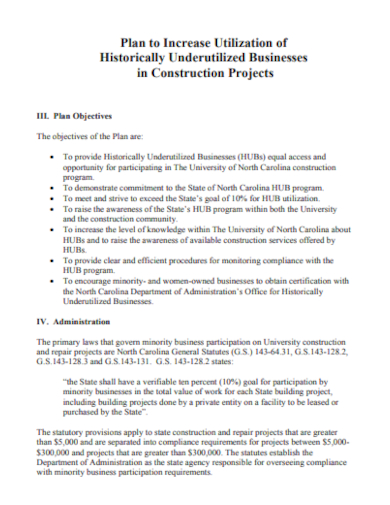 Construction Project Business Plan