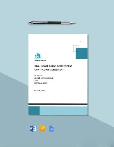 Real Estate Agent Contractor Agreement Template