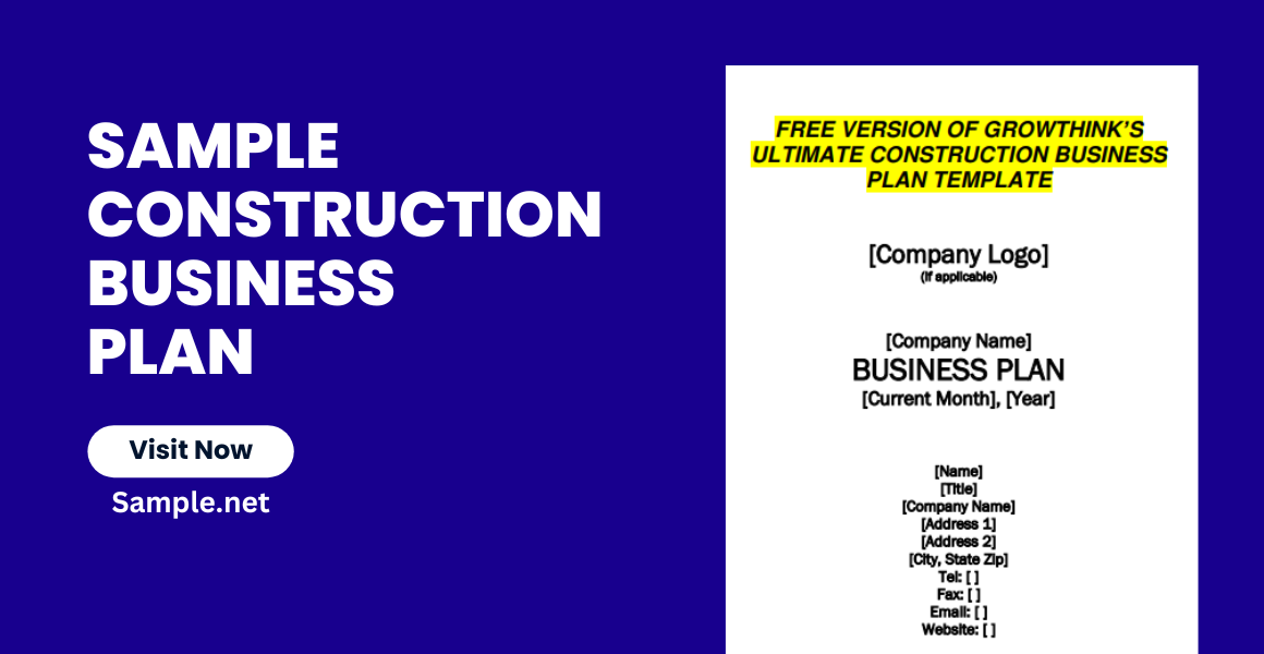 sample construction business plan