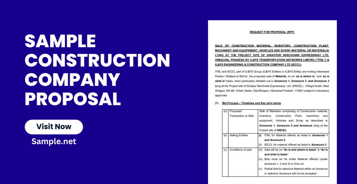 sample construction company proposal