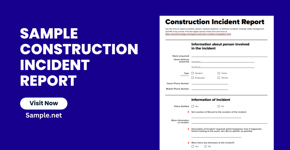 sample construction incident report