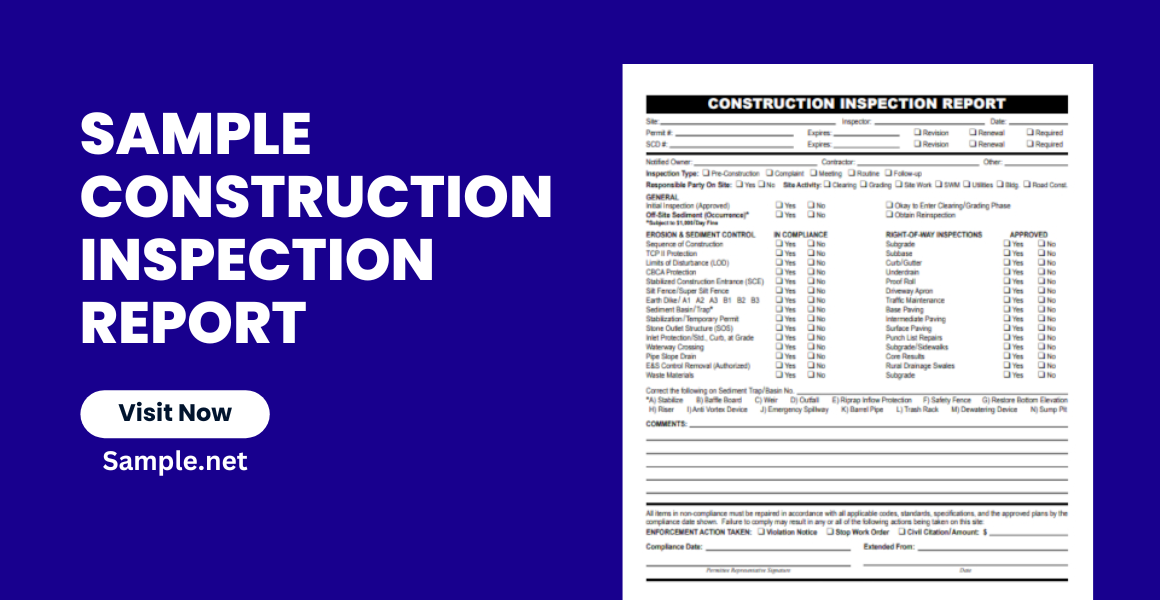 sample construction inspection report