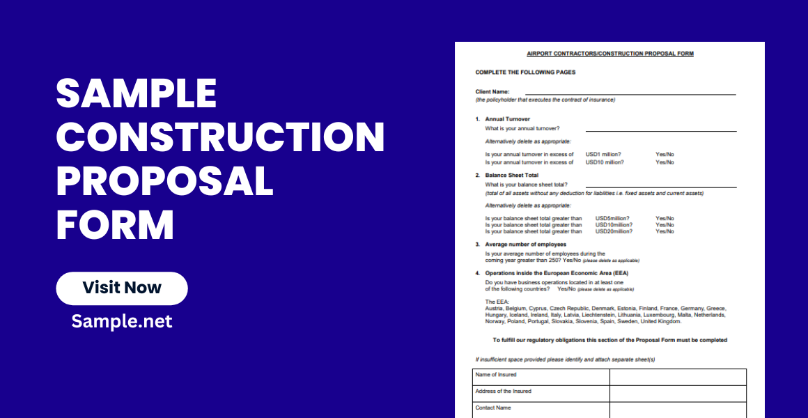 sample construction proposal form
