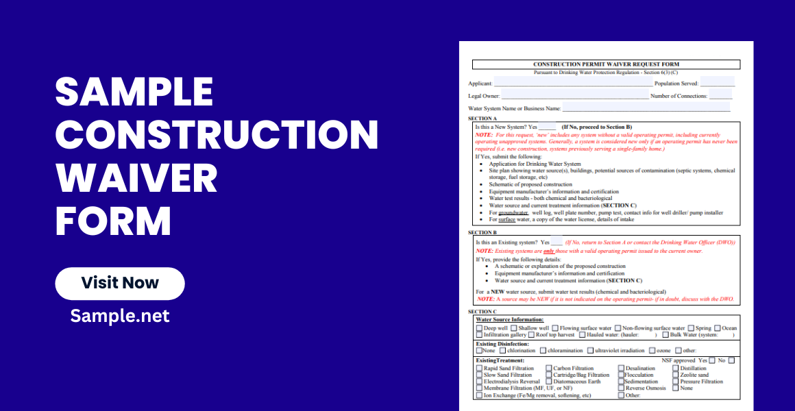 sample construction waiver form
