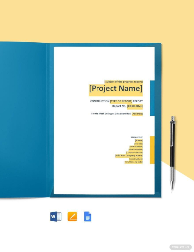Sample Construction Report Template