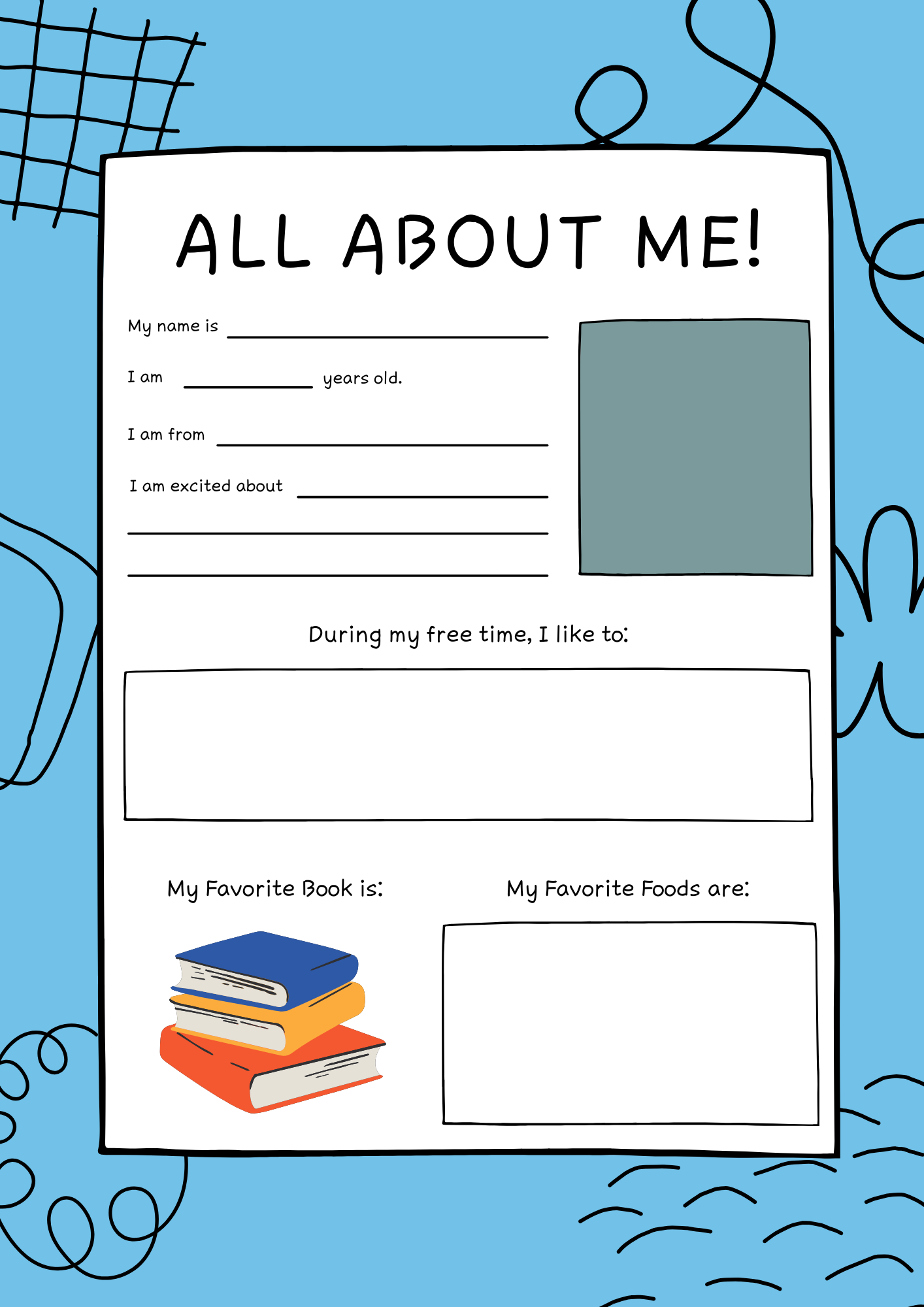 6th Grade All about me Worksheet