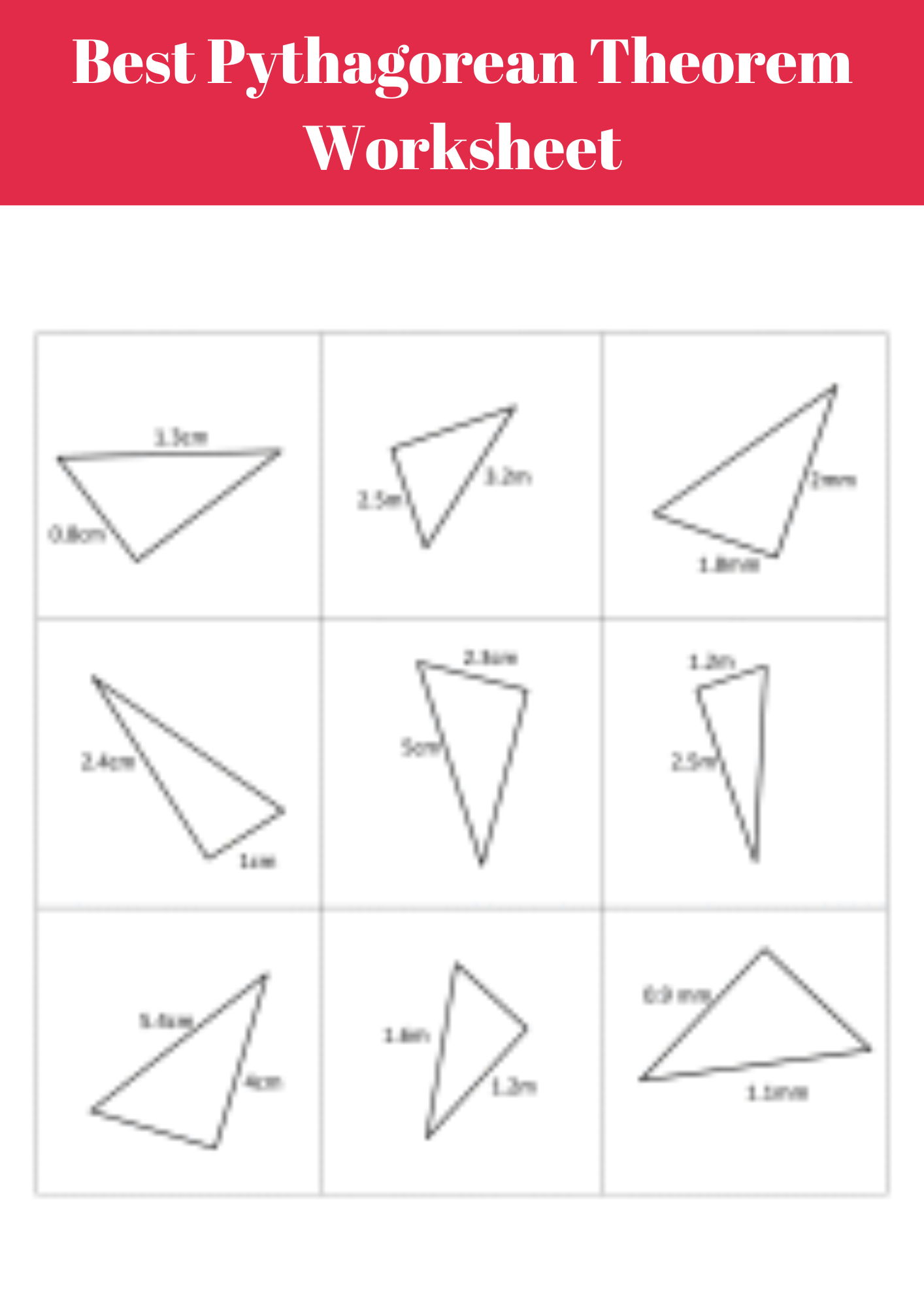 Best Pythagorean Theorem Worksheet