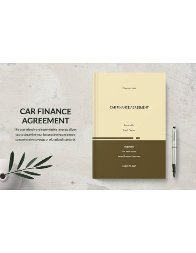 Car Finance Agreement Template