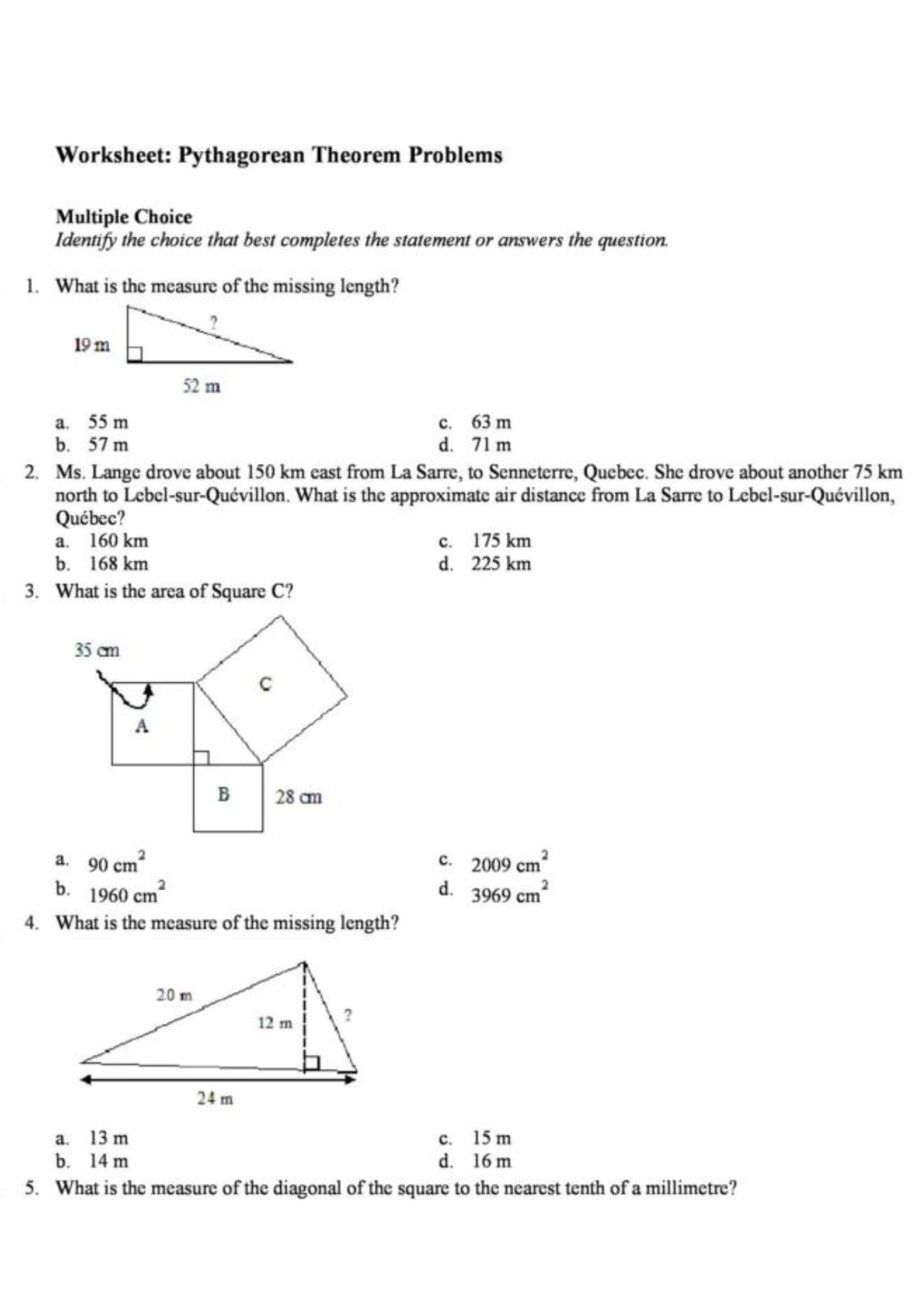 Comprehensive 8th Grade Pythagorean Theorem Worksheet 