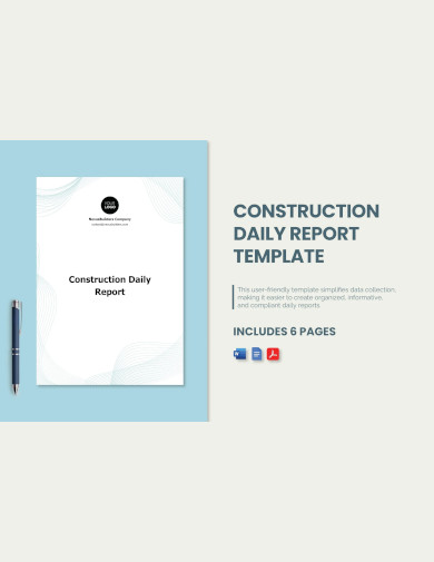 Construction Daily Report template