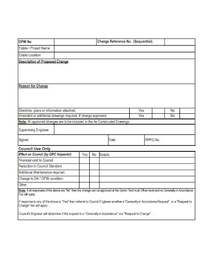 Construction Phase Change Request Form