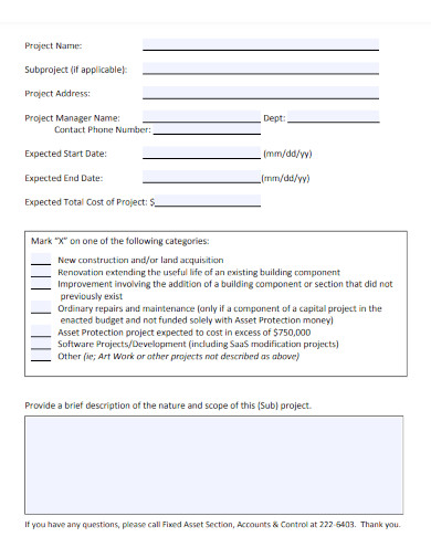 Construction Project Code Request Form