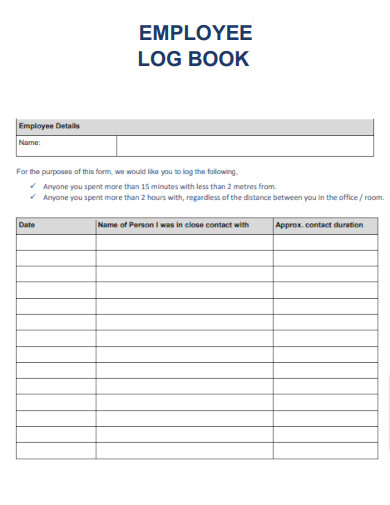 Employees Log book