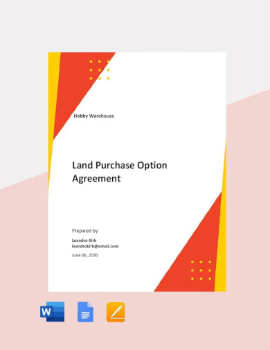 Free Land Purchase Option Agreement Template