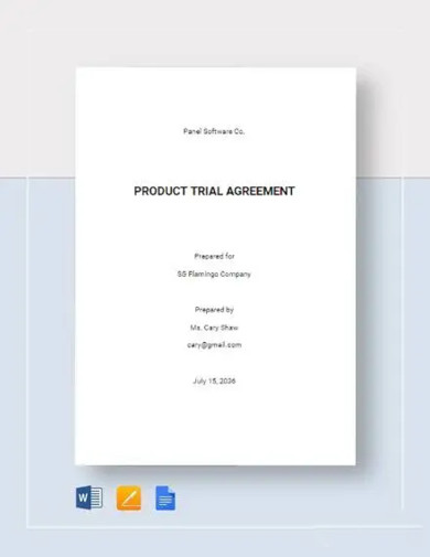 Free Product Trial Agreement Template