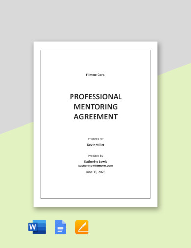 Free Professional Mentoring Agreement Template